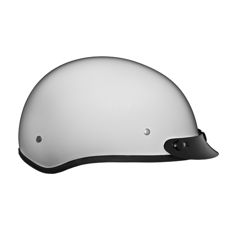 Load image into Gallery viewer, DOT Approved Daytona Skull Cap Half Shell Motorcycle Helmet - Beanie Style for Motorcycles, Cruisers, Scooters, and Mopeds - Pearl White