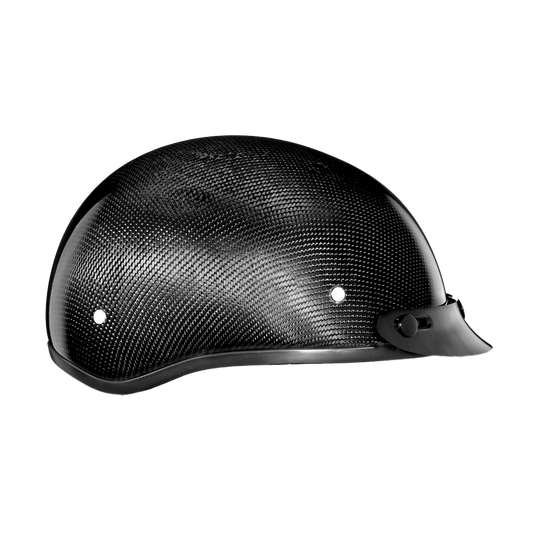 D.O.T. Daytona Skull Cap- Grey Carbon Fiber