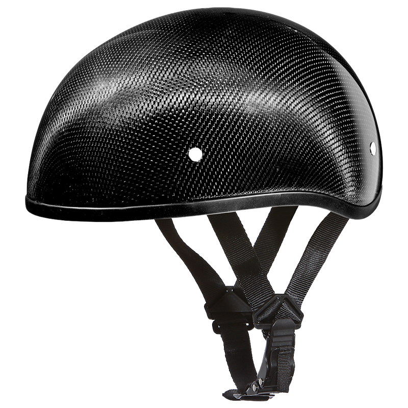 Load image into Gallery viewer, D.O.T. Daytona Skull Cap W/O Visor- Grey Carbon Fiber