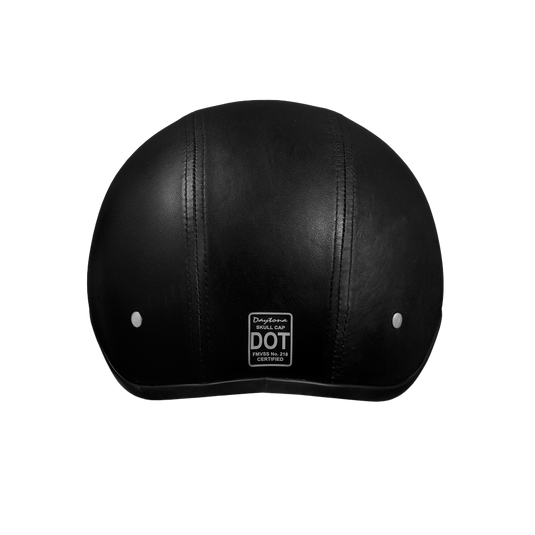 D.O.T. DAYTONA SKULL CAP- LEATHER COVERED