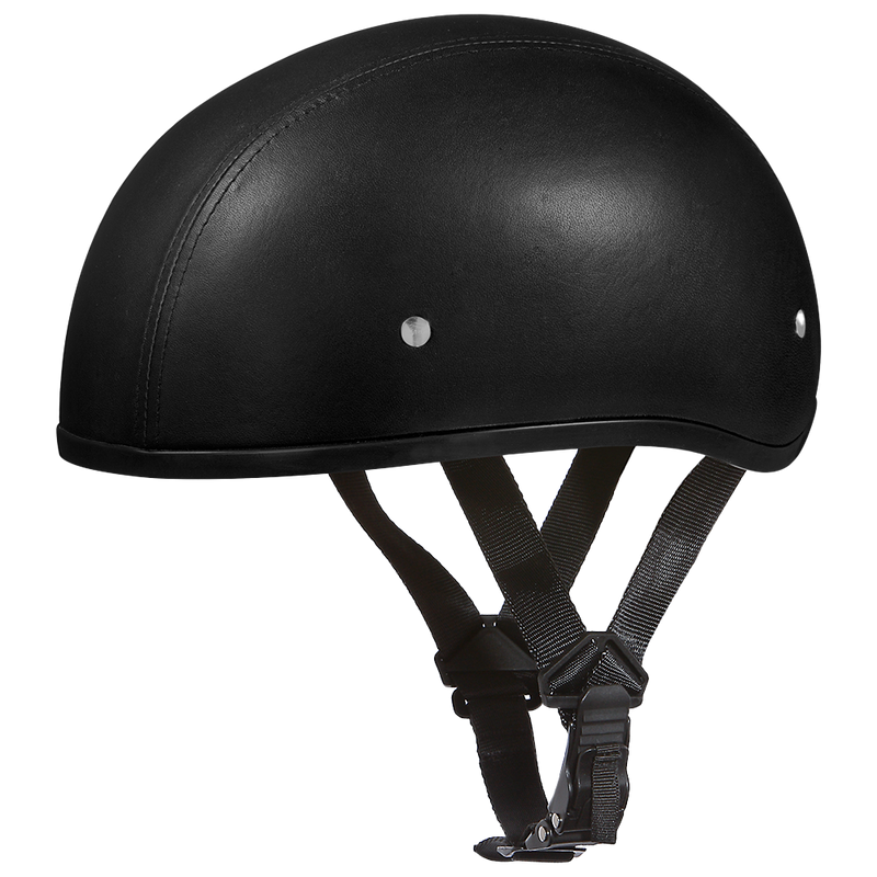 Load image into Gallery viewer, D.O.T. Daytona Skull Cap W/O Visor- Leather Covered