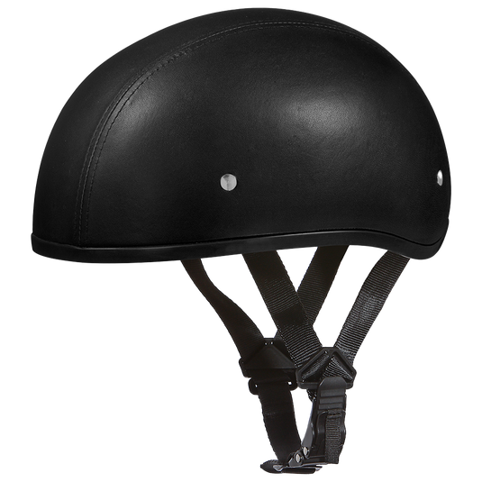 D.O.T. DAYTONA SKULL CAP W/O VISOR- LEATHER COVERED