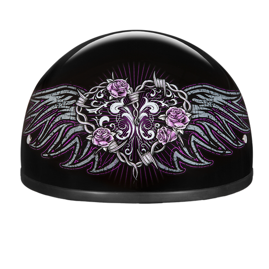 D.O.T. DAYTONA SKULL CAP- W/ BARBED WIRE HEART