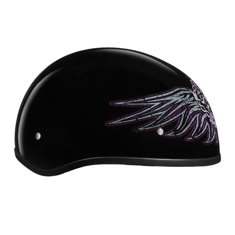 Load image into Gallery viewer, DOT Approved Daytona Motorcycle Half Face Helmet - Skull Cap Graphics for Men &amp; Women, Scooters, ATVs, UTVs &amp; Choppers - W/ Barbed Wire Heart
