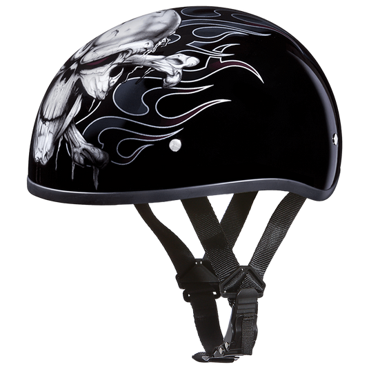 D.O.T. DAYTONA SKULL CAP- W/ CROSS BONES
