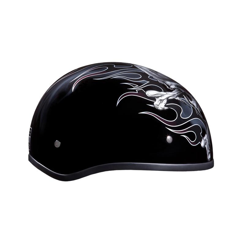 Load image into Gallery viewer, DOT Approved Daytona Motorcycle Half Face Helmet - Skull Cap Graphics for Men &amp; Women, Scooters, ATVs, UTVs &amp; Choppers - W/ Cross Bones
