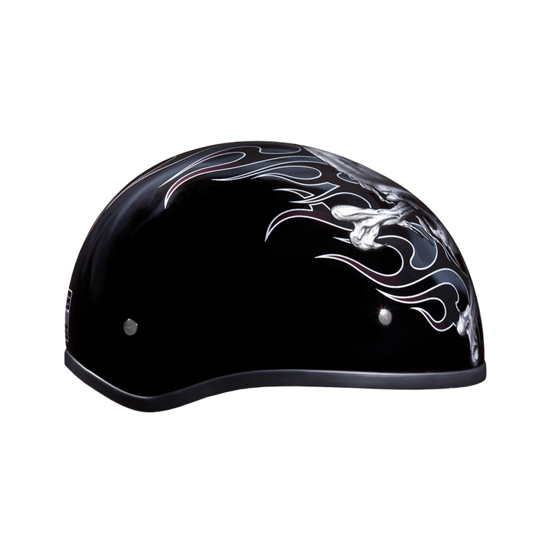 Load image into Gallery viewer, DOT Approved Daytona Motorcycle Half Face Helmet - Skull Cap Graphics for Men, Scooters, ATVs, UTVs &amp; Choppers - W/ Cross Bones
