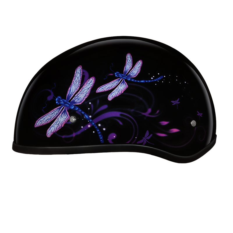 Load image into Gallery viewer, D.O.T. Daytona Skull Cap- W/ Dragonfly
