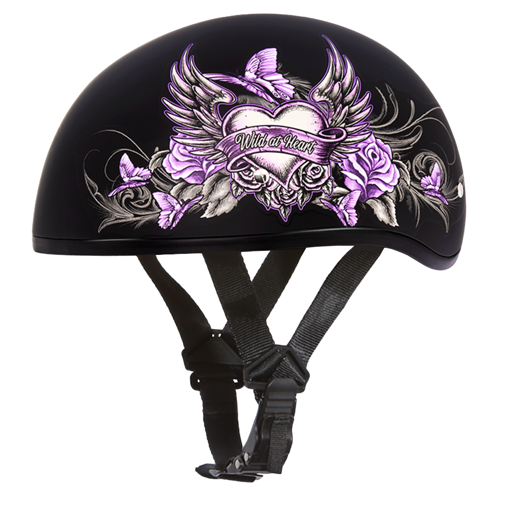 girly motorcycle helmets Daytona Motorcycle Half Face Helmet - Skull Cap Graphics - Wild At Heart