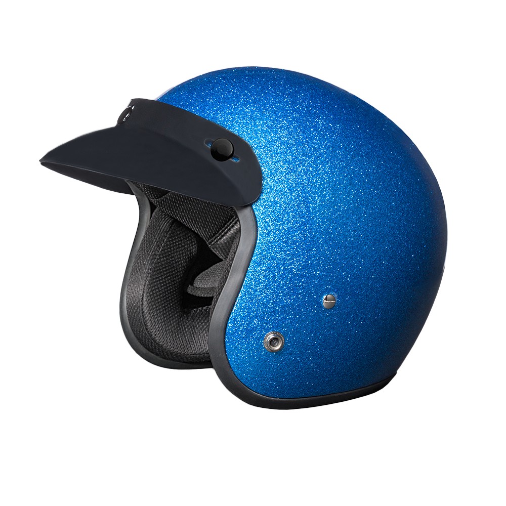 Daytona Cruiser Metal Flake Helmet, Blue / 2XL
