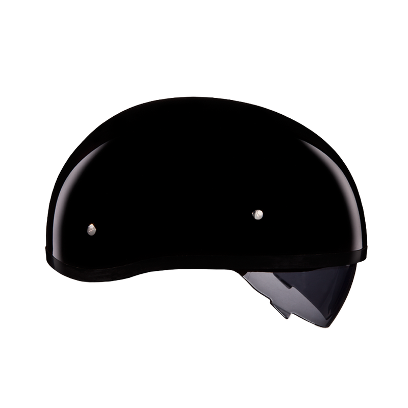 Load image into Gallery viewer, D.O.T. Daytona Skull Cap W/ Inner Shield- Hi-Gloss Black