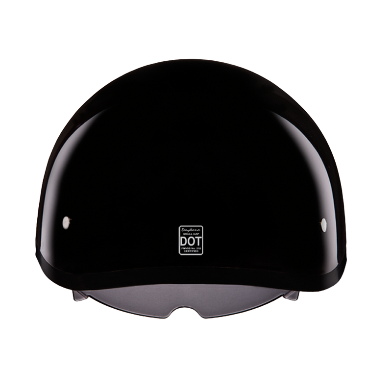 Load image into Gallery viewer, D.O.T. Daytona Skull Cap W/ Inner Shield- Hi-Gloss Black
