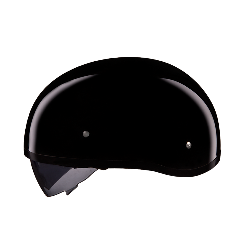 Load image into Gallery viewer, D.O.T. Daytona Skull Cap W/ Inner Shield- Hi-Gloss Black
