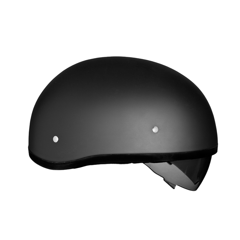 Load image into Gallery viewer, D.O.T. Daytona Skull Cap W/ Inner Shield- Dull Black
