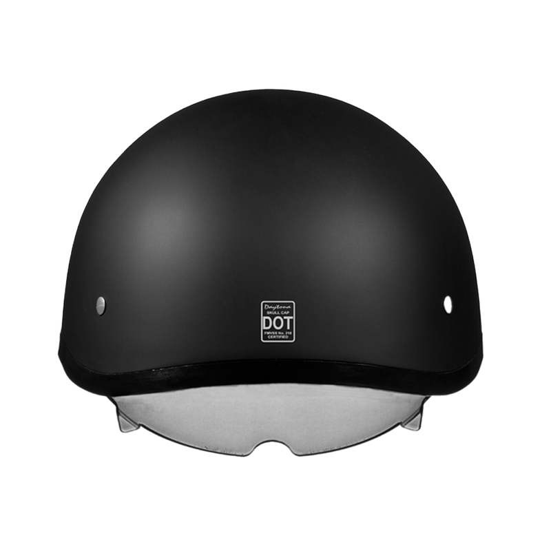Load image into Gallery viewer, D.O.T. Daytona Skull Cap W/ Inner Shield- Dull Black