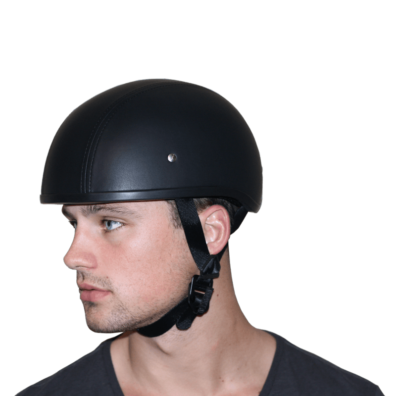 Load image into Gallery viewer, D.O.T. Daytona Skull Cap W/O Visor- Leather Covered