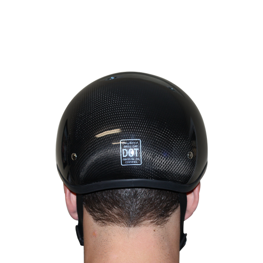 D.O.T. DAYTONA SKULL CAP- GREY CARBON FIBER