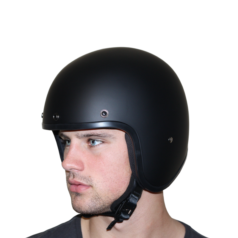 Load image into Gallery viewer, DOT Approved Daytona Cruiser Open Face Motorcycle Helmet - Men, Women &amp; Youth - With Visor &amp; Graphics - W/ Flying Ace&#39;s
