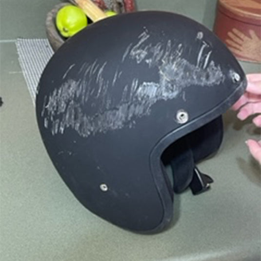 D.O.T. Dull Black 3/4 Shell Motorcycle Helmet