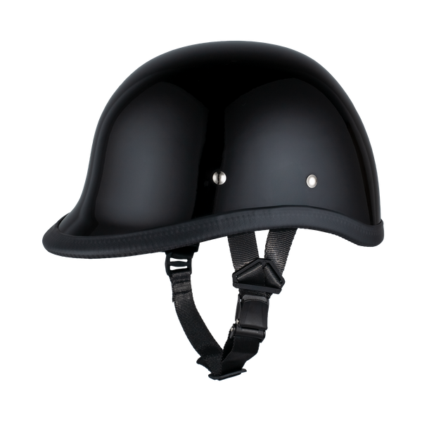beanie polo style motorcycle helmet Novelty Hawk- Hi-Gloss Black M