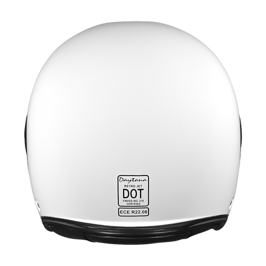 D.O.T. & ECE Daytona Retro Jet- Hi-Gloss White