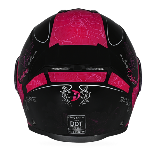 flower motorcycle helmet D.O.T. & ECE Daytona Glide- W/ Flowers – Daytona Helmets