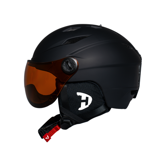 Daytona Ski Helmet - Snowboard Helmet with Anti-Fog Visor - Adjustable Ski Helmet for Men, Women & Youth - Dull Black