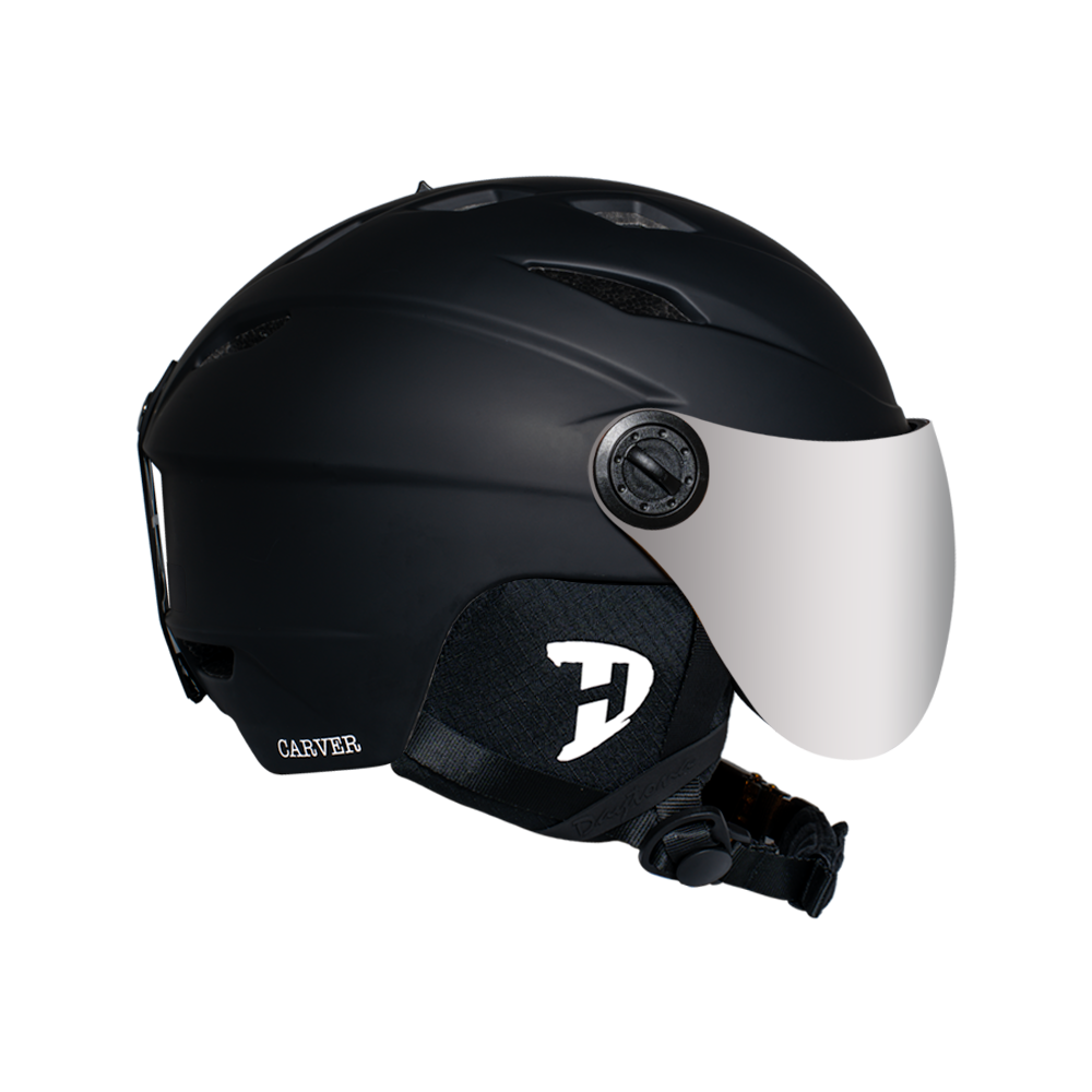 Daytona Carver Snow Ski Helmet W/ Shield, Black / M