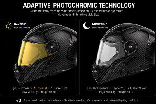 colored shield motorcycle helmets C6 Shield Outer- Photochromic Gold