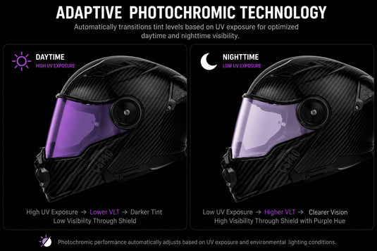 bike helmet with automatic shield tint Scorpion EXO Photochromic Pinlock smoke tint sun visor WeePro Photochromic Anti-Fog Helmet Visor