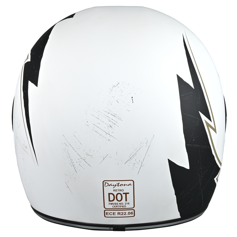 Load image into Gallery viewer, DOT Daytona Retro Full Face Motorcycle Helmet: Vintage Style for Men, Women, &amp; Youth - W/ Blitz
