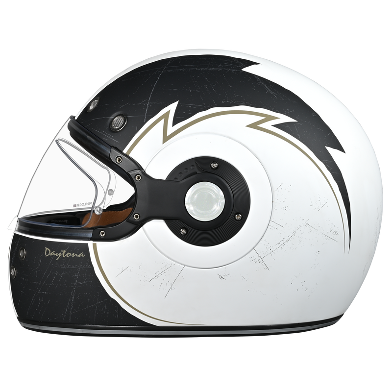 Load image into Gallery viewer, DOT Daytona Retro Full Face Motorcycle Helmet: Vintage Style for Men, Women, &amp; Youth - W/ Blitz

