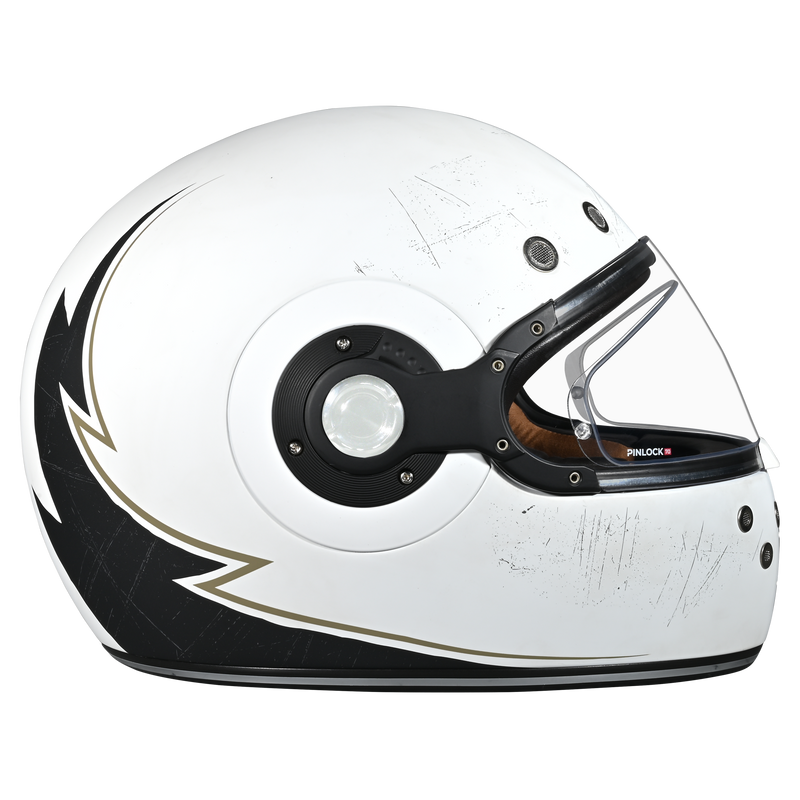 Load image into Gallery viewer, DOT Daytona Retro Full Face Motorcycle Helmet: Vintage Style for Men, Women, &amp; Youth - W/ Blitz
