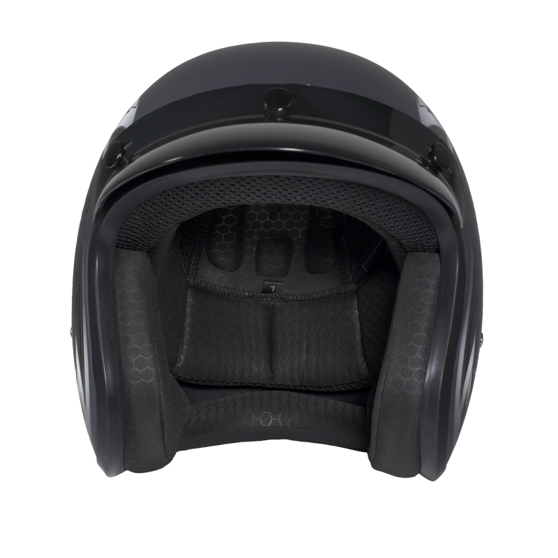 Load image into Gallery viewer, DOT Approved Daytona Cruiser Open Face Motorcycle Helmet - Men, Women &amp; Youth - With Visor &amp; Graphics - W/ Wild Soul
