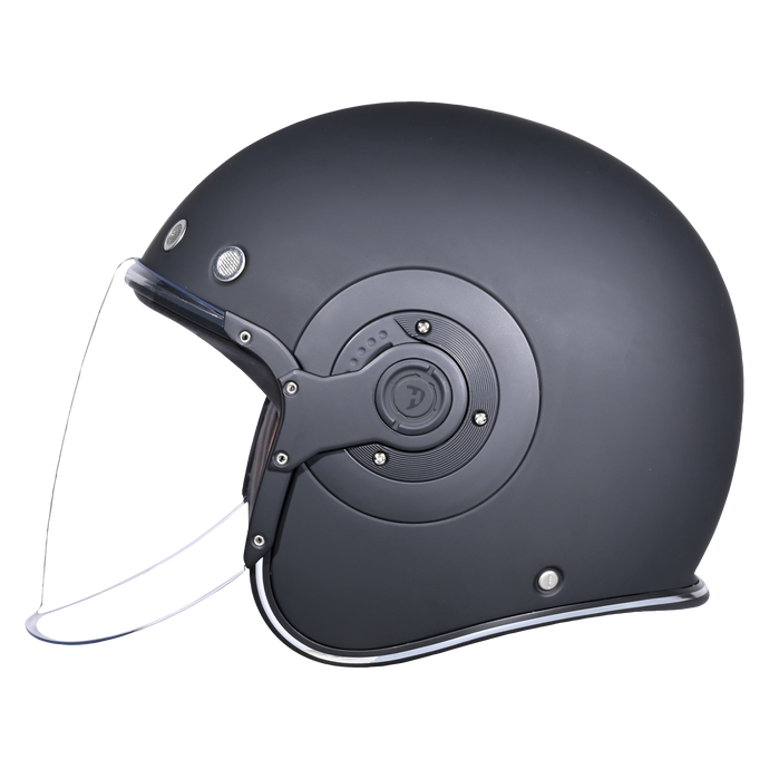 D.O.T. & ECE Daytona Retro Jet- Dull Black