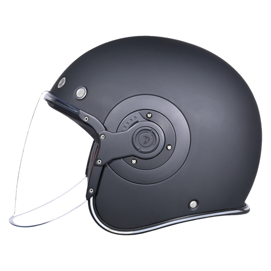 D.O.T. & ECE Daytona Retro Jet- Dull Black