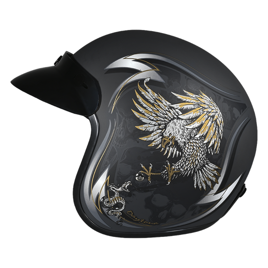 autolover open face motorcycle helmet DOT Approved Daytona Cruiser Open Face Motorcycle Helmet