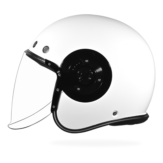 D.O.T. & ECE Daytona Retro Jet- Hi-Gloss White XS D.O.T. & ECE Daytona Retro Jet- Hi-Gloss White XS