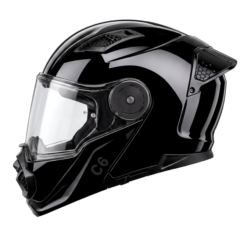 Load image into Gallery viewer, D.O.T. &amp; ECE Daytona C6- Hi-Gloss Black
