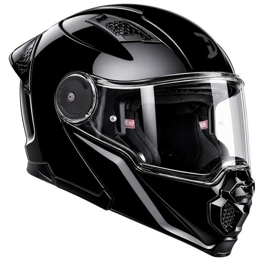 Daytona C6 Solid Modular Motorcycle Helmet, Gloss Black / 2XL
