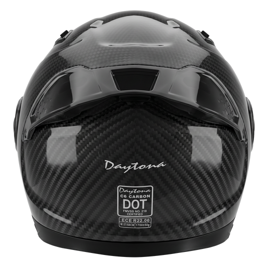 daytona carbon fiber german motorcycle helmet dot certified Viper - comfortable rides. D.O.T. German- Hi-Gloss Black L