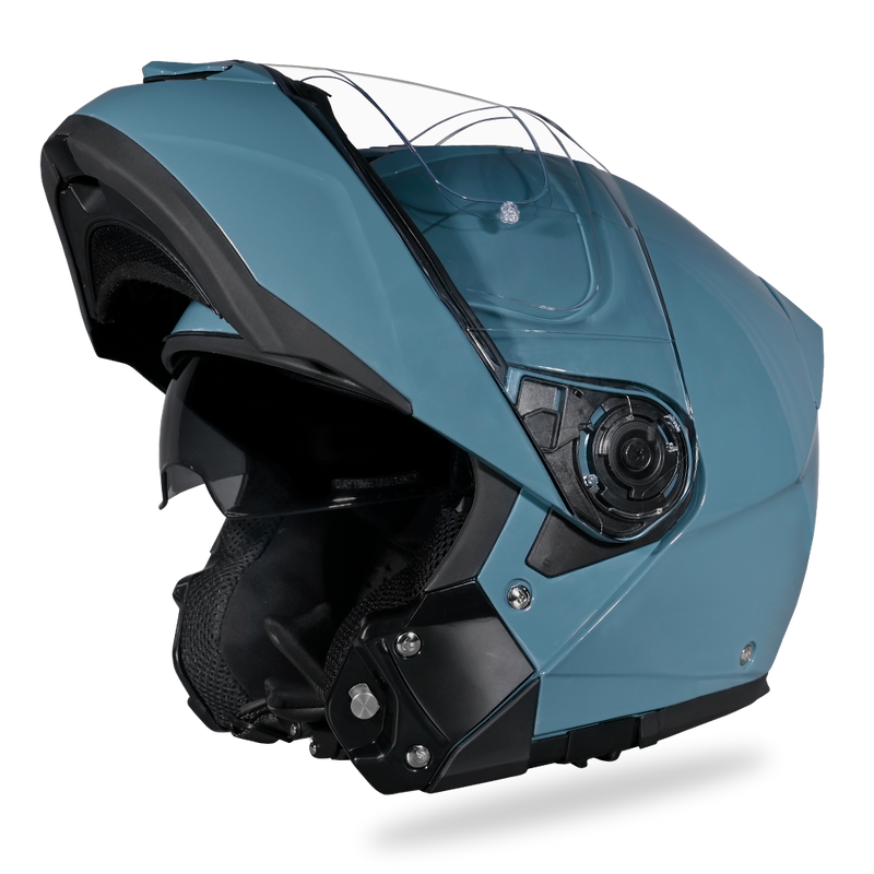 Load image into Gallery viewer, Daytona Glide Modular Motorcycle Helmet - DOT Approved, Bluetooth Ready, Dual Visor, Men/Women/Youth- Shark Blu
