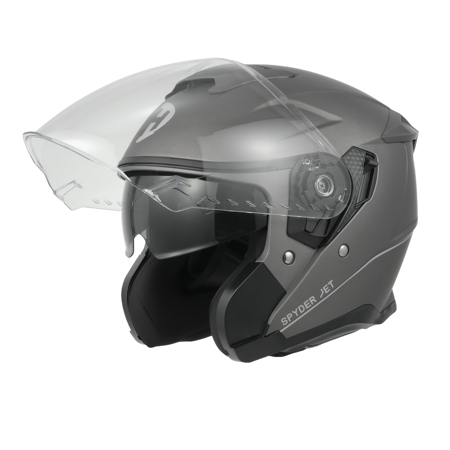 D.O.T. & ECE Daytona Spyder Jet- Gun Metal Grey Dull Metallic β Daytona ...