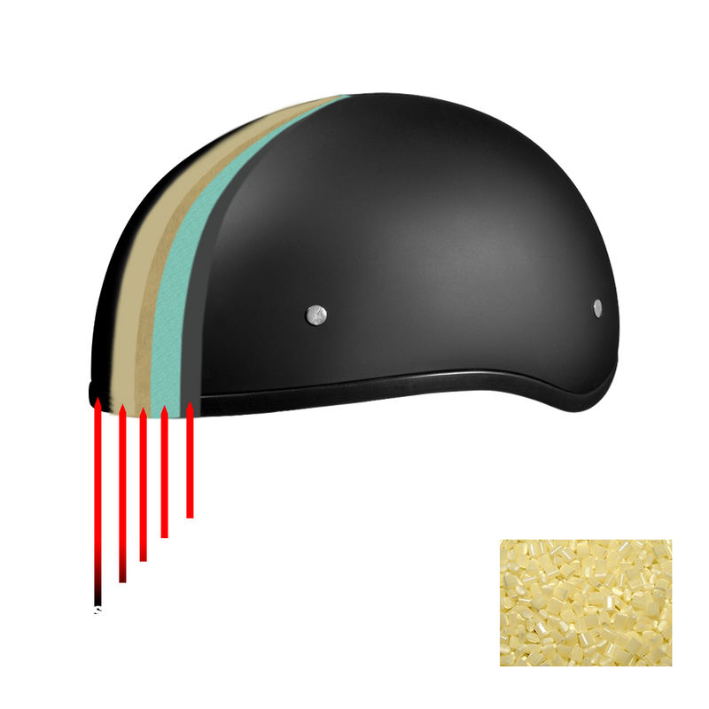 Load image into Gallery viewer, DOT Approved Daytona Motorcycle Half Face Helmet - Skull Cap Graphics for Men, Scooters, ATVs, UTVs &amp; Choppers - W/ Make &#39;Em Pay
