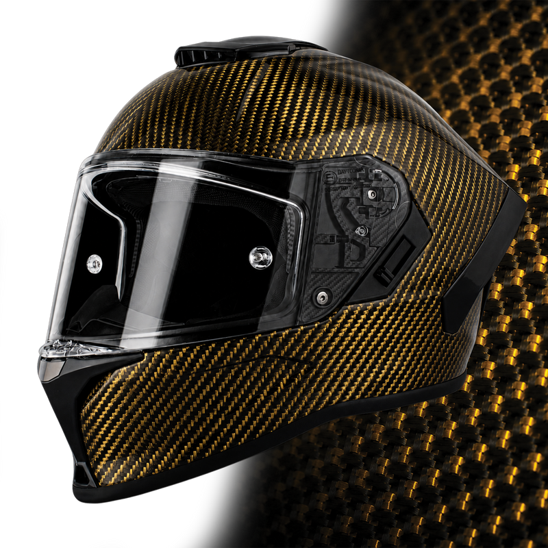 Load image into Gallery viewer, D.O.T. &amp; ECE Daytona Viper- Gold Carbon Fiber
