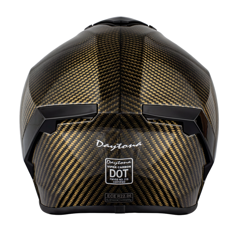 Load image into Gallery viewer, D.O.T. &amp; ECE Daytona Viper- Gold Carbon Fiber
