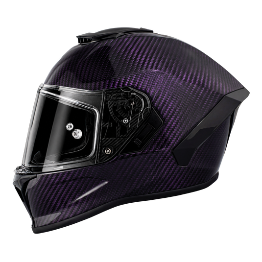 Daytona Viper Purple Carbon Fiber Full Face Motorcycle Helmet, 2XL