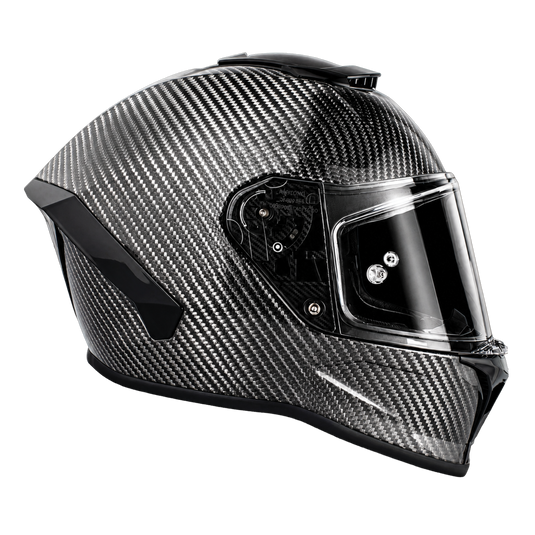 Daytona Viper Silver Carbon Fiber Full Face Motorcycle Helmet, M
