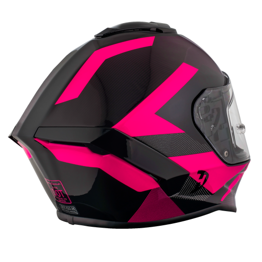 black and pink icon helmets D.O.T. & ECE Daytona Viper- W/ Cyberpink XS