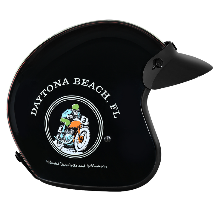 DOT Approved Daytona Cruiser Open Face Motorcycle Helmet Men, Women